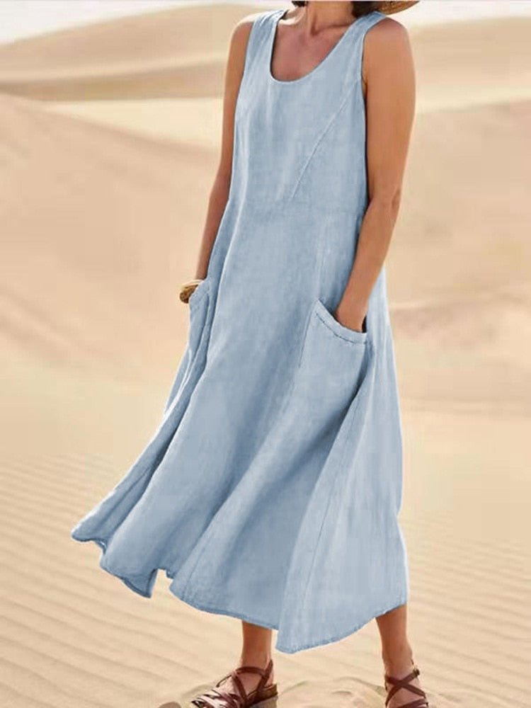 Luftiges Sommerkleid mit Taschen – Entspannt, Leicht & Alltagstauglich