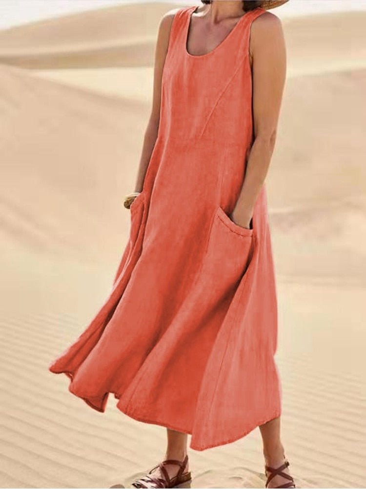 Luftiges Sommerkleid mit Taschen – Entspannt, Leicht & Alltagstauglich