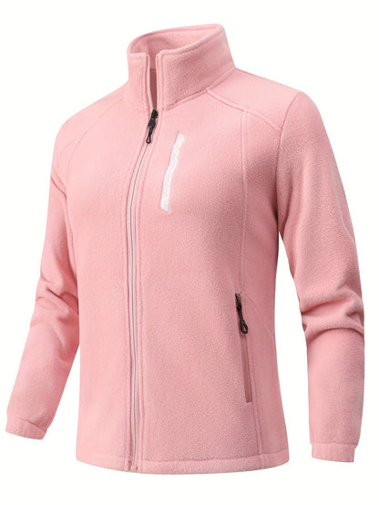 Fidelisse | Damen Softjacke mit Stehkragen | Zippbare Outdoor-Sportjacke für Freizeit & Bewegung
