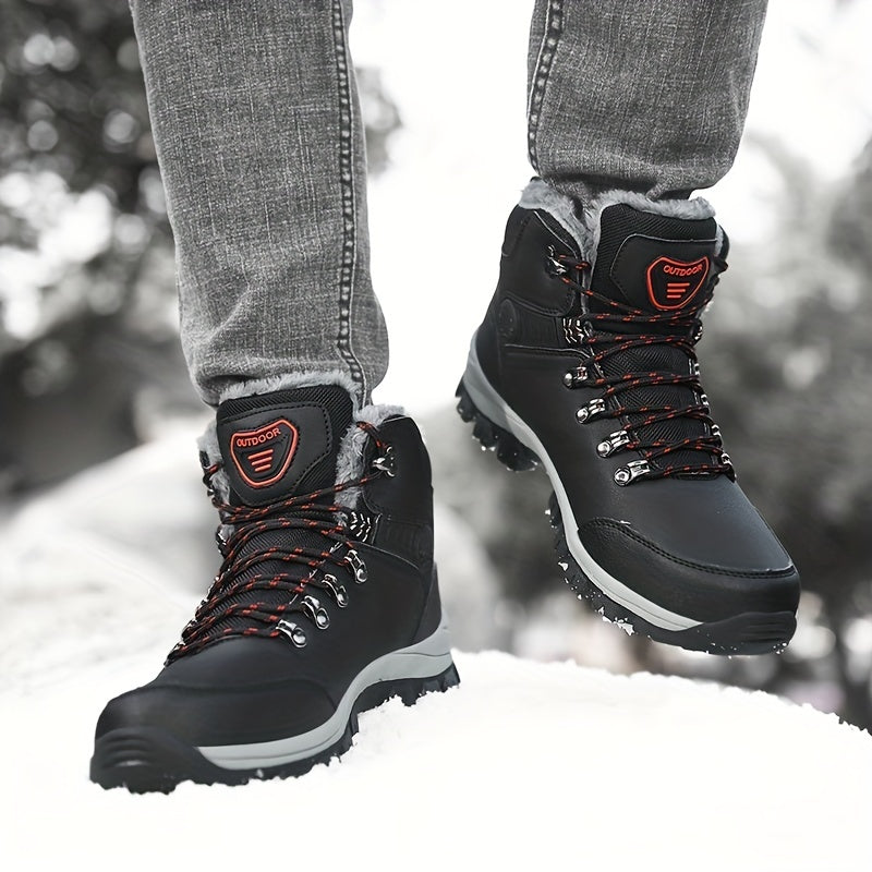 Veylor | Herren Outdoor Winterschuhe, Schnürstiefel mit Warmfutter, Robust & Stylisch