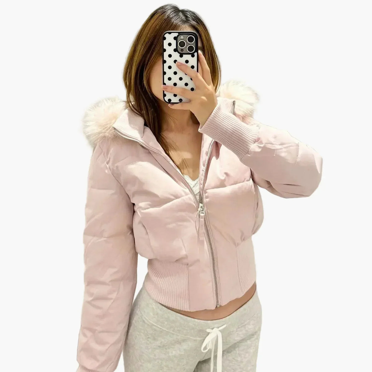 Damen Steppjacke | Kurze Jacke mit Kapuze für kühle Tage