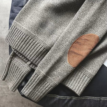 Herren Strickpullover mit Ellbogenpatches | Klassischer Stil trifft auf langlebigen Komfort