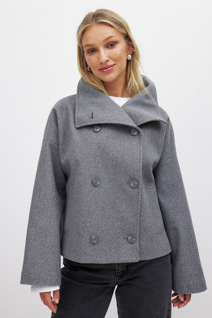 Short Trenchcoat Damen | Eleganter Kurzmantel Doppelreihig für stilvolle Looks
