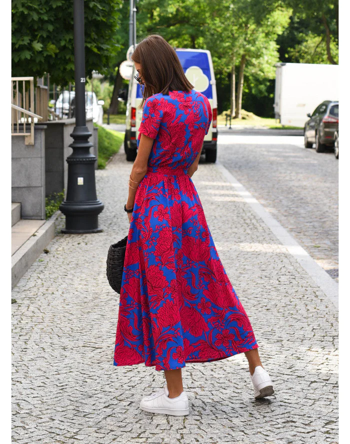 Wickel-Midikleid mit V-Ausschnitt – Feminin, Leicht & Sommerlich