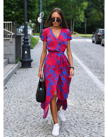 Wickel-Midikleid mit V-Ausschnitt – Feminin, Leicht & Sommerlich