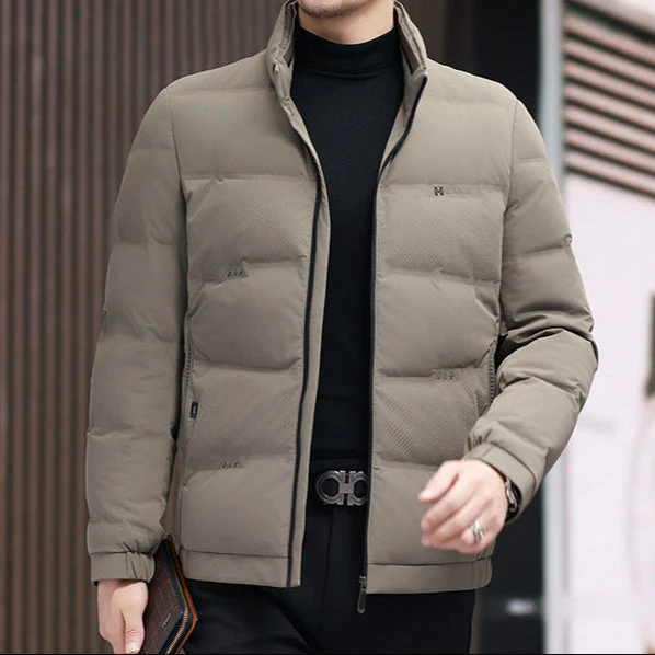 Malvar | Herren Pufferjacke Uni-Farbe, Leicht & Warm, Regular Fit mit Stehkragen