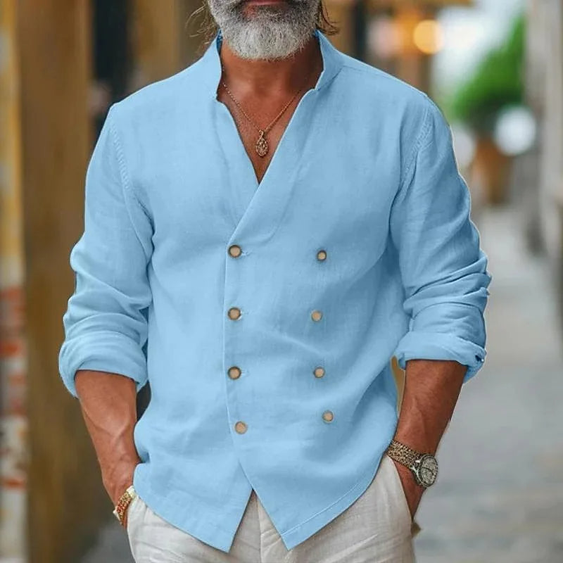 Herrenhemd mit V-Ausschnitt – Modern, Stilvoll & Ausdrucksstark