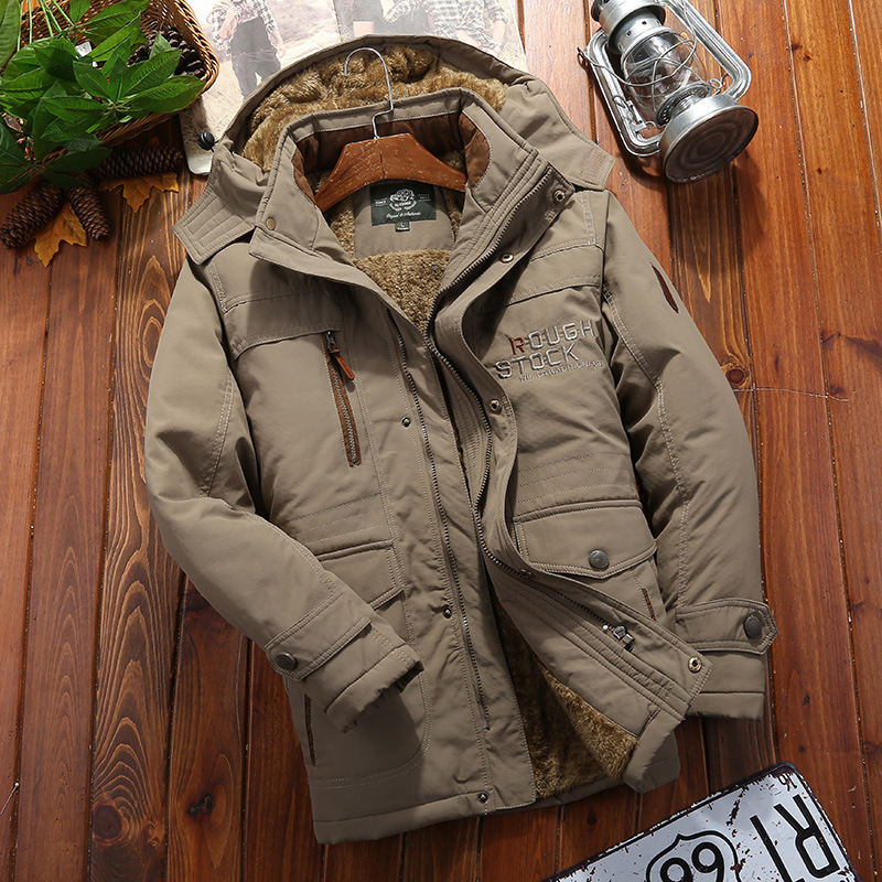 Mervich | Herren Winterparka mit Fleecefutter, winddichtem Material, verstellbarer Kapuze & robustem Stoff
