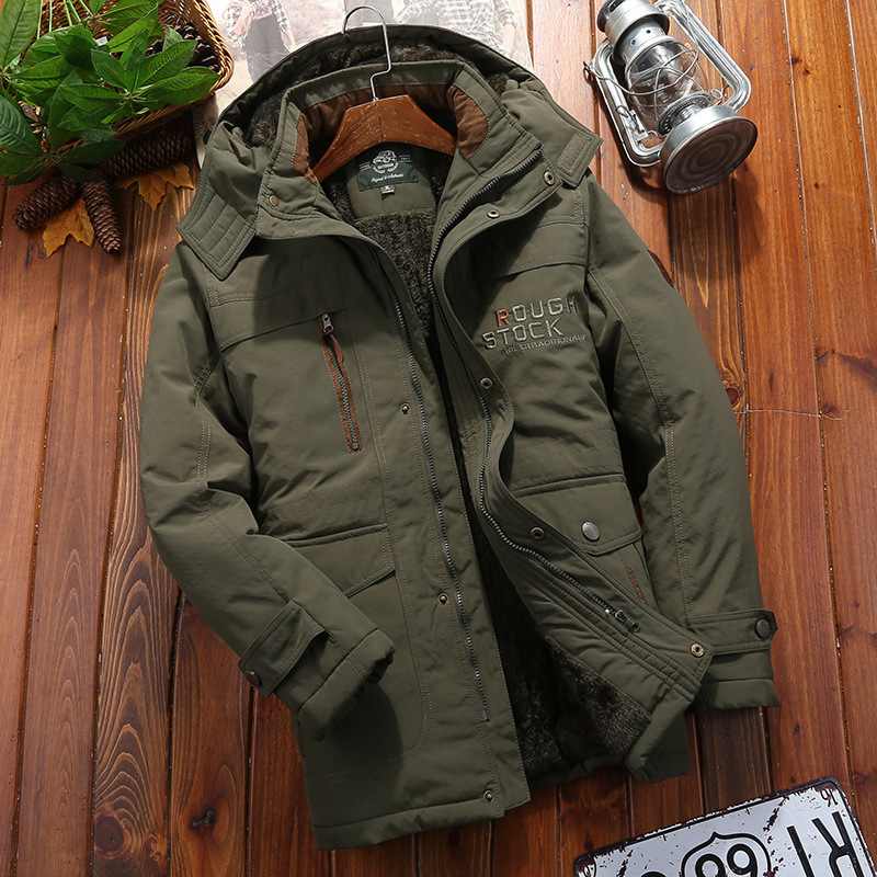Mervich | Herren Winterparka mit Fleecefutter, winddichtem Material, verstellbarer Kapuze & robustem Stoff