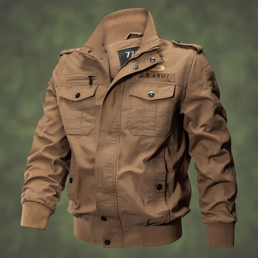 Harrington | Herren Bomberjacke im Regular Fit mit Utility-Taschen & Military Design