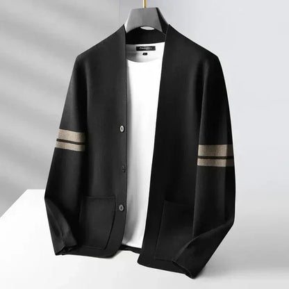 Strick-Cardigan Herren | Lässiger Komfort mit sportlich-eleganten Streifen