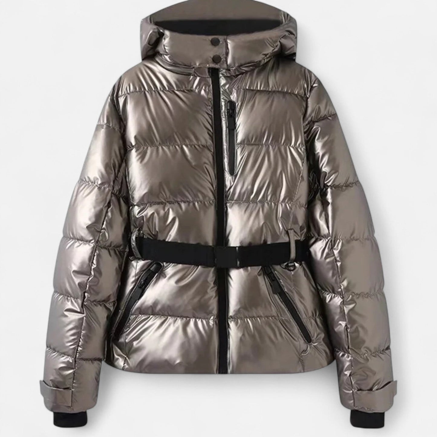 Damen Steppjacke mit Kapuze & Tailliertem Schnitt – Warm, Funktional & Feminin