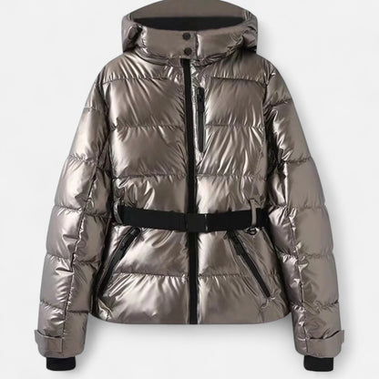 Damen Steppjacke mit Kapuze & Tailliertem Schnitt – Warm, Funktional & Feminin