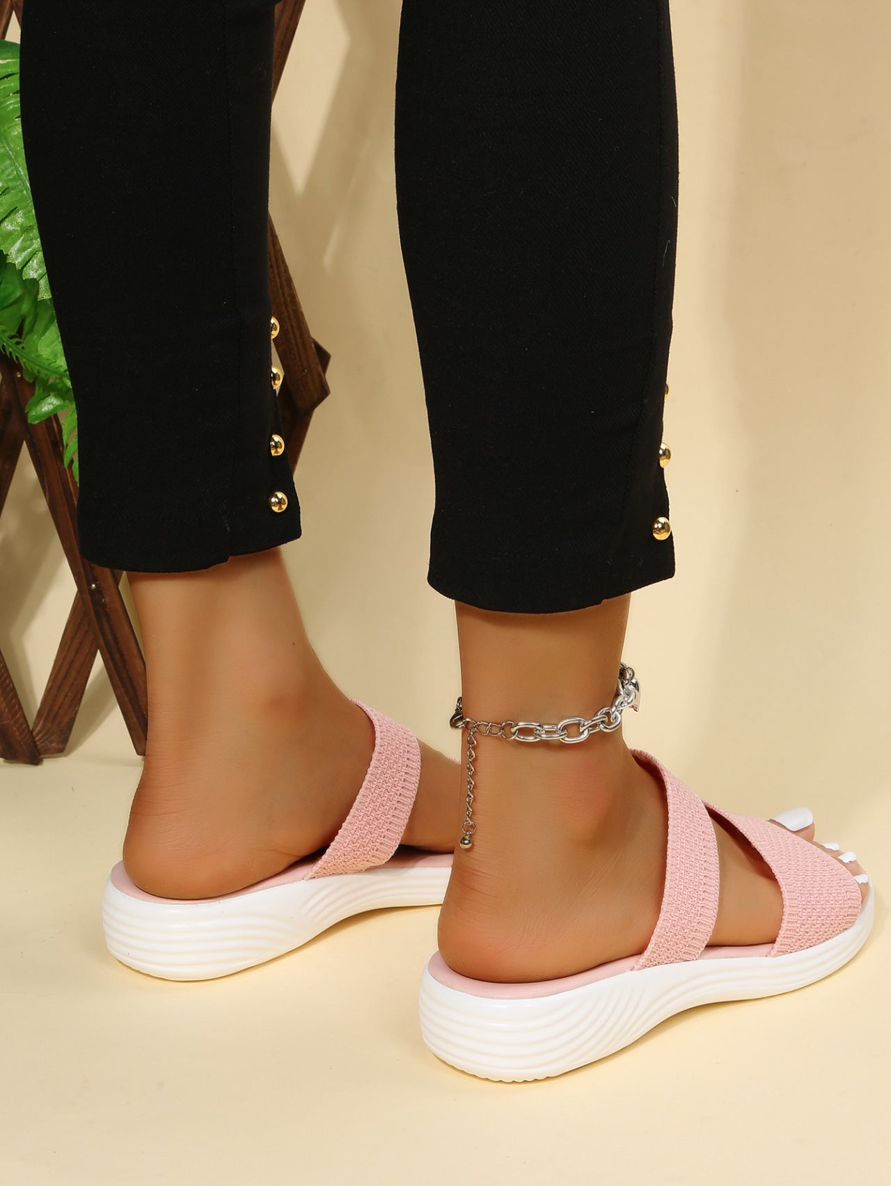 Damen Sandalen – Leichte Komfortsandalen mit elastischen Riemen