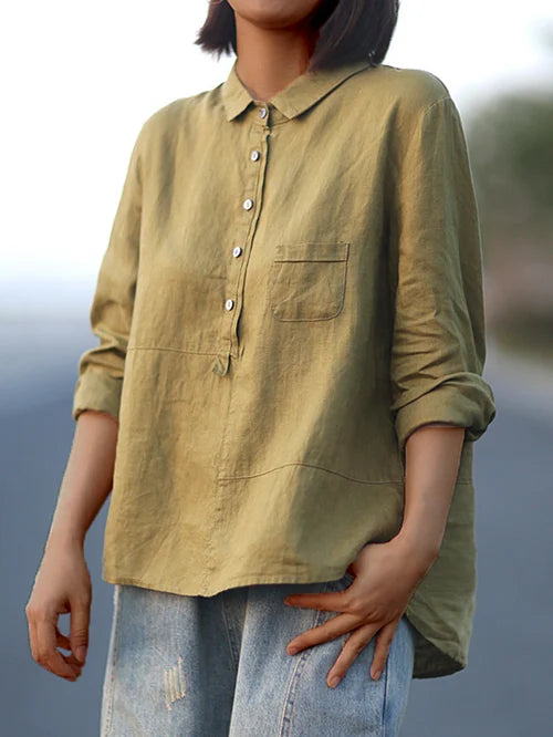 Damen Bluse mit Knopfleiste – Elegant, Vielseitig & Komfortabel