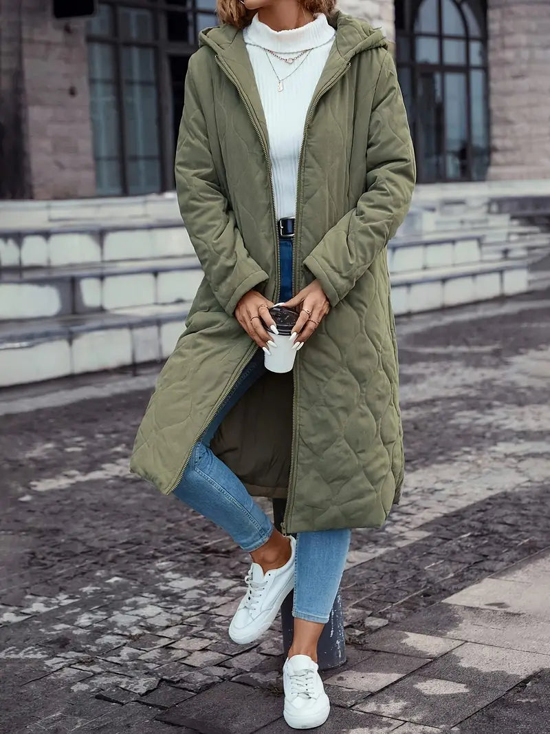 Hilmarie | Damen Daunenmantel mit Kapuze | Gepolstertes Winterdesign
