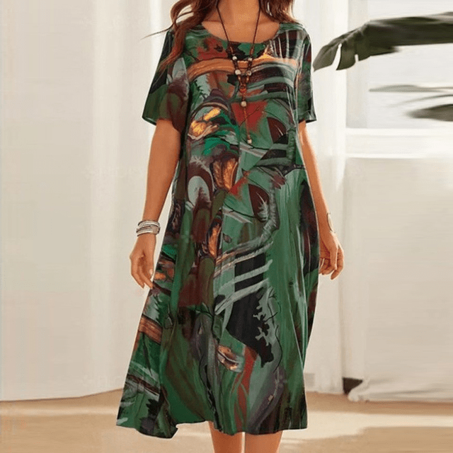 Damen Blumenkleid – Elegantes Sommerkleid mit Femininer Silhouette