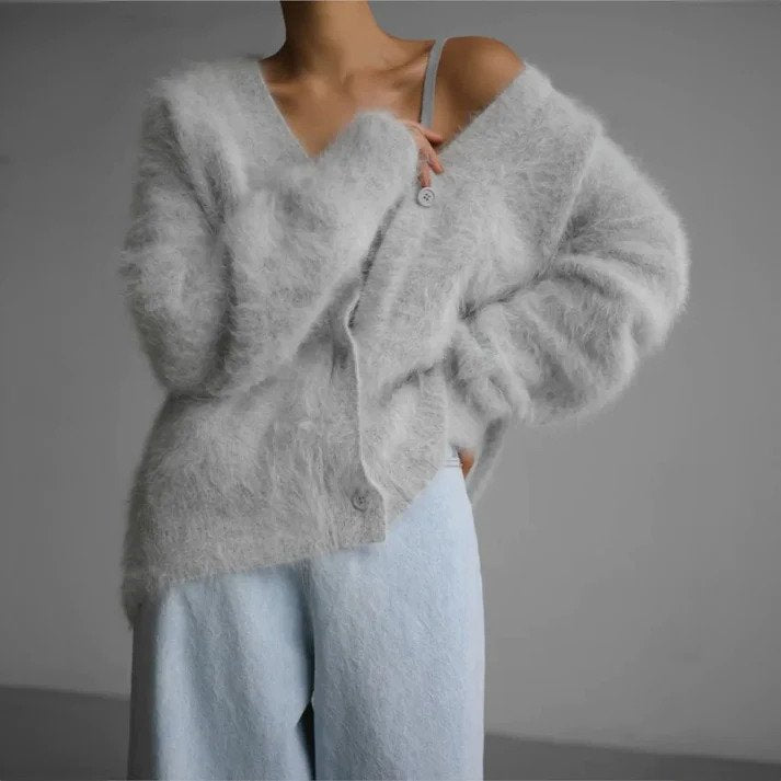 Winter Warme Damen-Strickjacke | Kuscheliger Begleiter für kalte Tage
