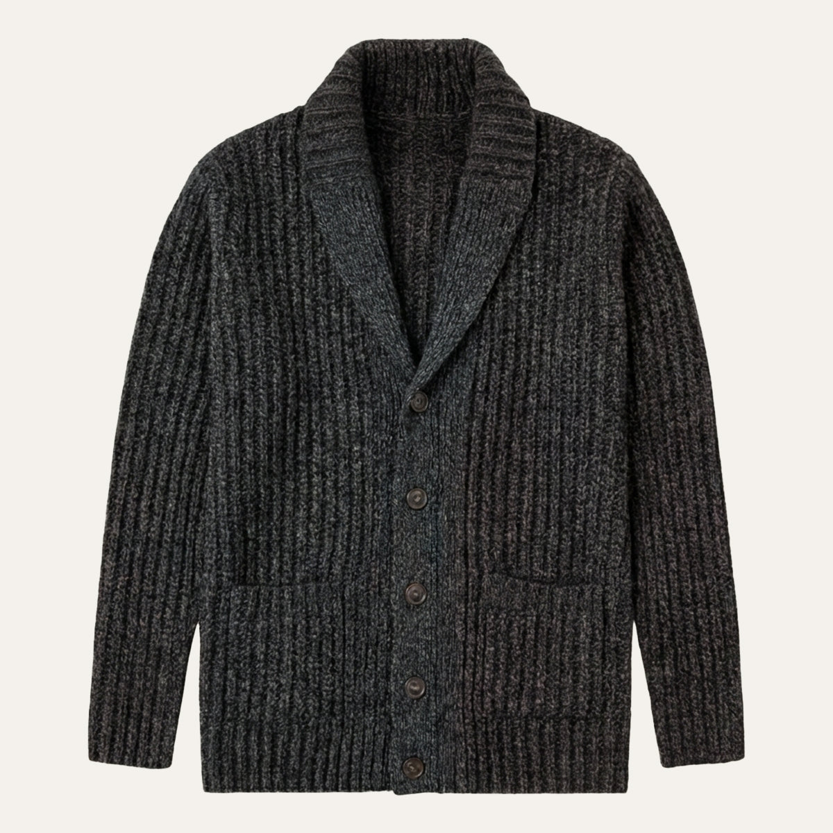 Strukturierter Herren Strickcardigan mit Reverskragen – Warm, Stilvoll & Vielseitig Kombinierbar