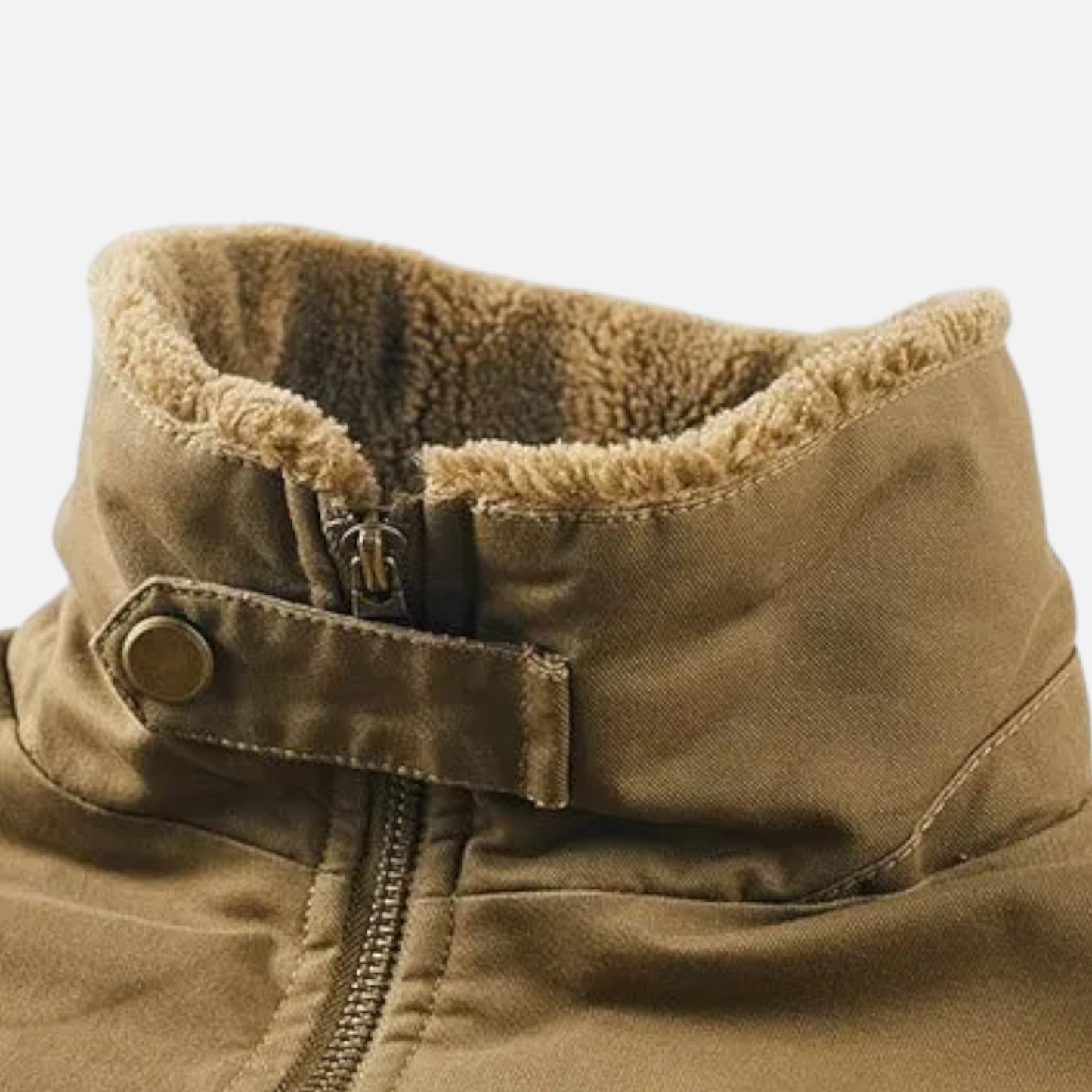 Leon | Herren Casual Jacke mit Reißverschluss & Stehkragen – Fleecegefütterte Baumwoll-Strickjacke