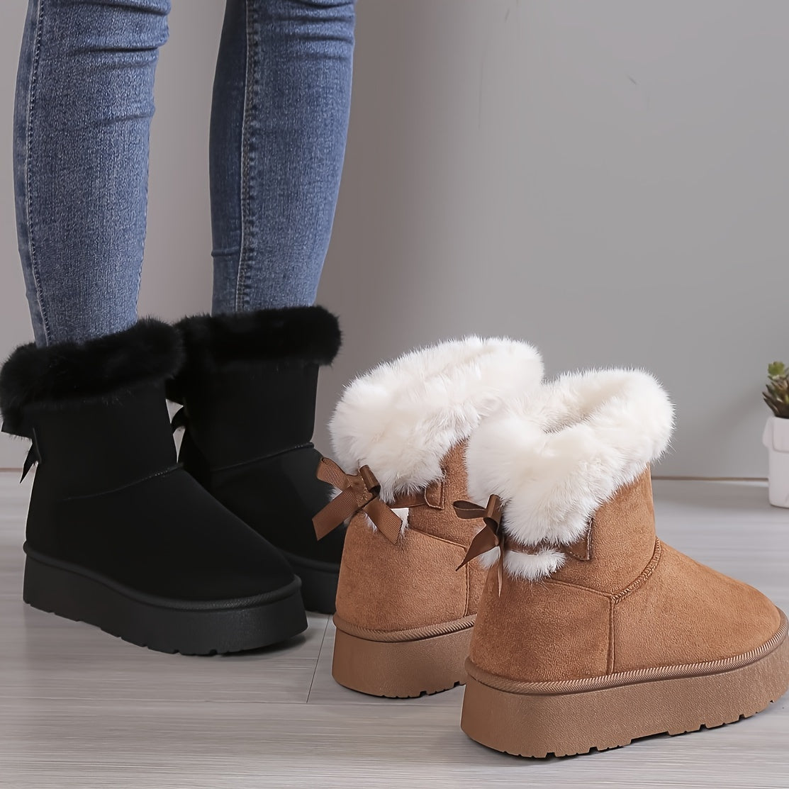 Zienna | Damen Winterstiefel mit Warmfutter & Rutschfester Sohle, Bequeme Thermo Boots für Kalte Tage
