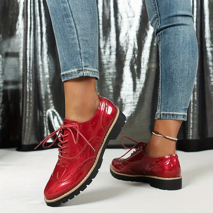 Novessa | Damen Schnürschuhe, Glänzend & Stilvoll für elegante Outfits