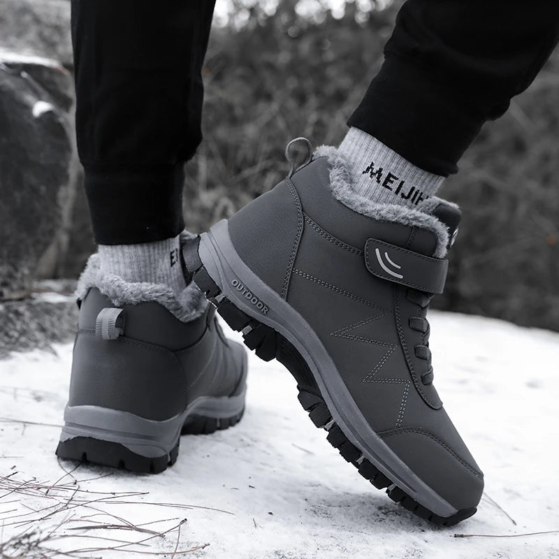 Gepolsterte Herren Winterboots mit Profilsohle – Warm, Robust & Sicher