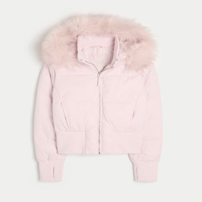 Damen Wattierte Übergangsjacke mit Kapuze – Warme Steppjacke für Alltag und kühle Tage