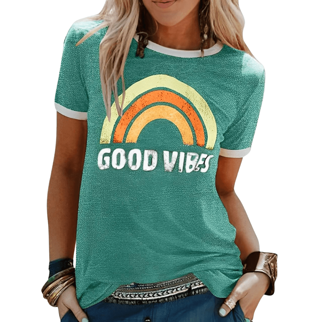 Ziana | Good Vibes Damen T‑Shirt aus weicher Baumwolle – Oversized, trendig & sommerleicht