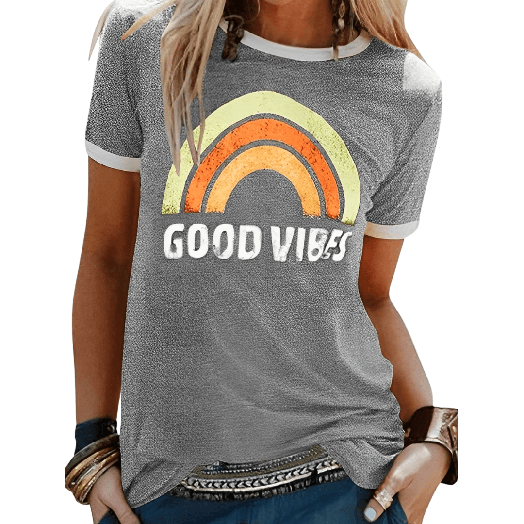 Ziana | Good Vibes Damen T‑Shirt aus weicher Baumwolle – Oversized, trendig & sommerleicht