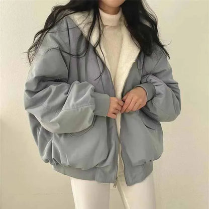 Damen Winterjacke Oversize | Kuschelige Jacke mit Fleece-Innenfutter