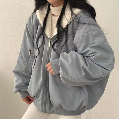 Damen Winterjacke Oversize | Kuschelige Jacke mit Fleece-Innenfutter