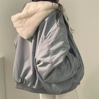 Damen Winterjacke Oversize | Kuschelige Jacke mit Fleece-Innenfutter