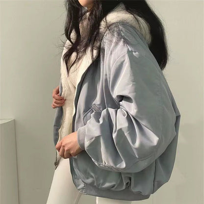 Damen Winterjacke Oversize | Kuschelige Jacke mit Fleece-Innenfutter