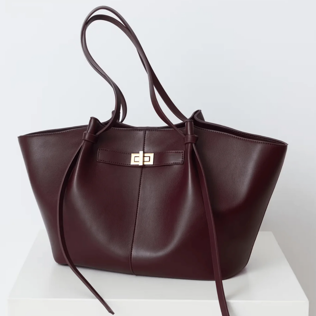 Damen Umhängetasche mit Drehverschluss – Geräumige Handtasche für Alltag, Arbeit und City-Looks