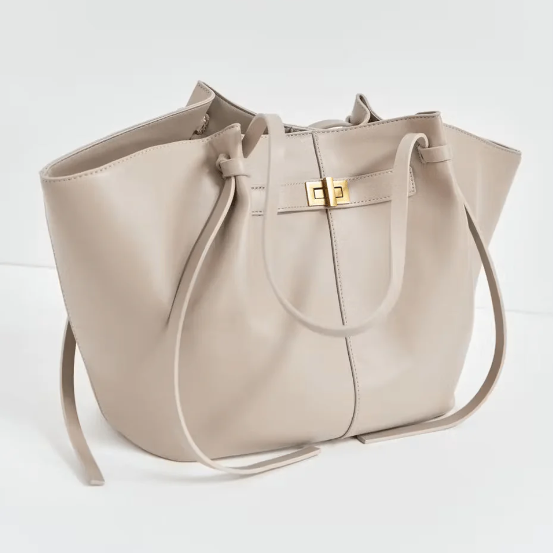 Damen Umhängetasche mit Drehverschluss – Geräumige Handtasche für Alltag, Arbeit und City-Looks