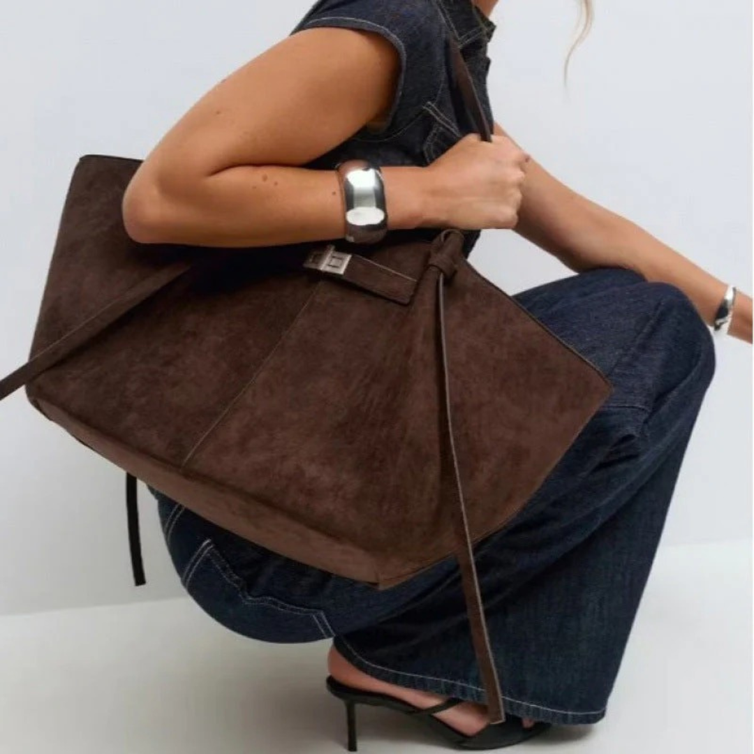 Damen Umhängetasche mit Drehverschluss – Geräumige Handtasche für Alltag, Arbeit und City-Looks