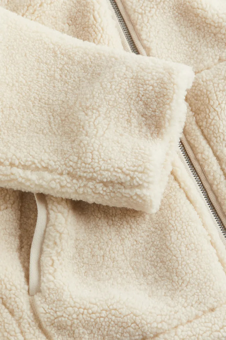 Penna | Damen Oversized Fleecejacke mit Reißverschluss & hohem Kragen