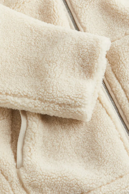 Penna | Damen Oversized Fleecejacke mit Reißverschluss & hohem Kragen