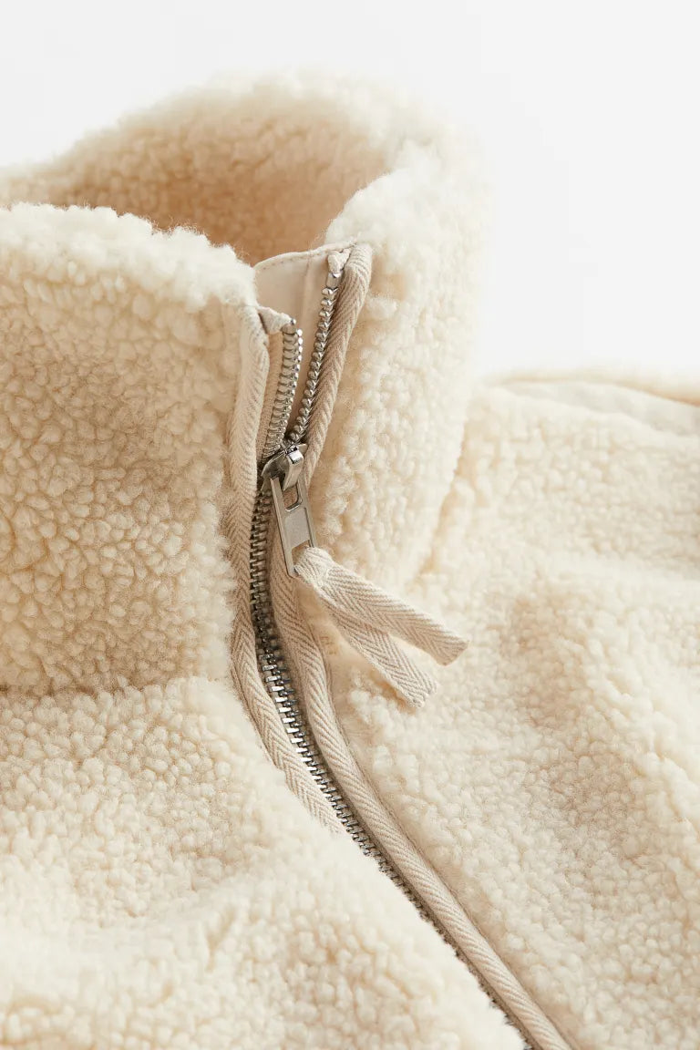 Penna | Damen Oversized Fleecejacke mit Reißverschluss & hohem Kragen