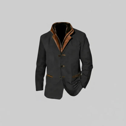 Carlo | Herren Vintage Lederjacke mit Knöpfen | Hochwertig & Alltagstauglich