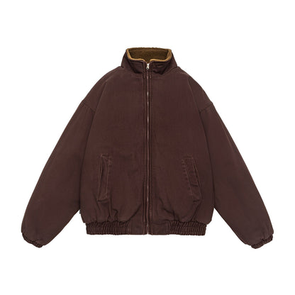 Herren Freizeitjacke | Oversized mit Stehkragen und Reißverschluss