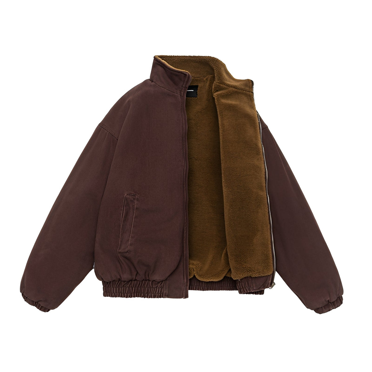 Herren Freizeitjacke | Oversized mit Stehkragen und Reißverschluss