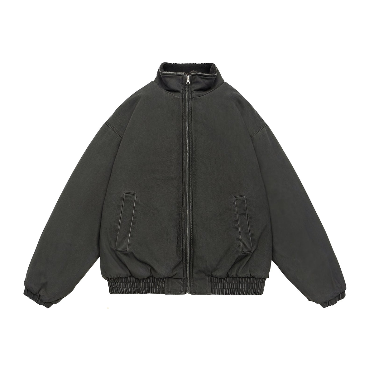 Herren Freizeitjacke | Oversized mit Stehkragen und Reißverschluss