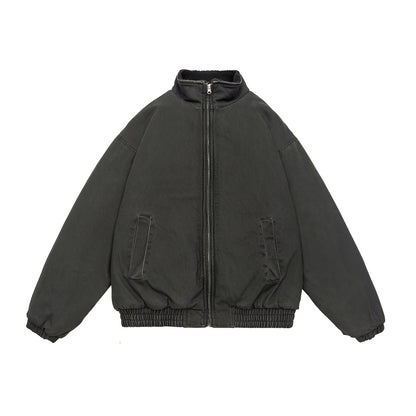 Herren Freizeitjacke | Oversized mit Stehkragen und Reißverschluss