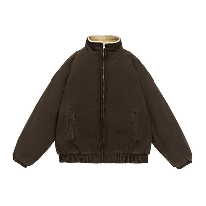 Herren Freizeitjacke | Oversized mit Stehkragen und Reißverschluss