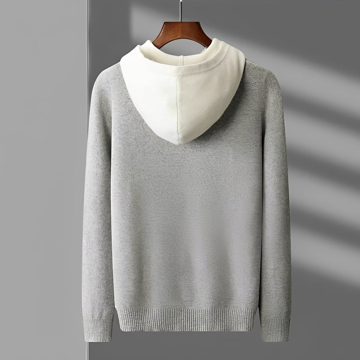Herren Hoodie | Regular Fit mit Kontrastkragen und Knopfleiste