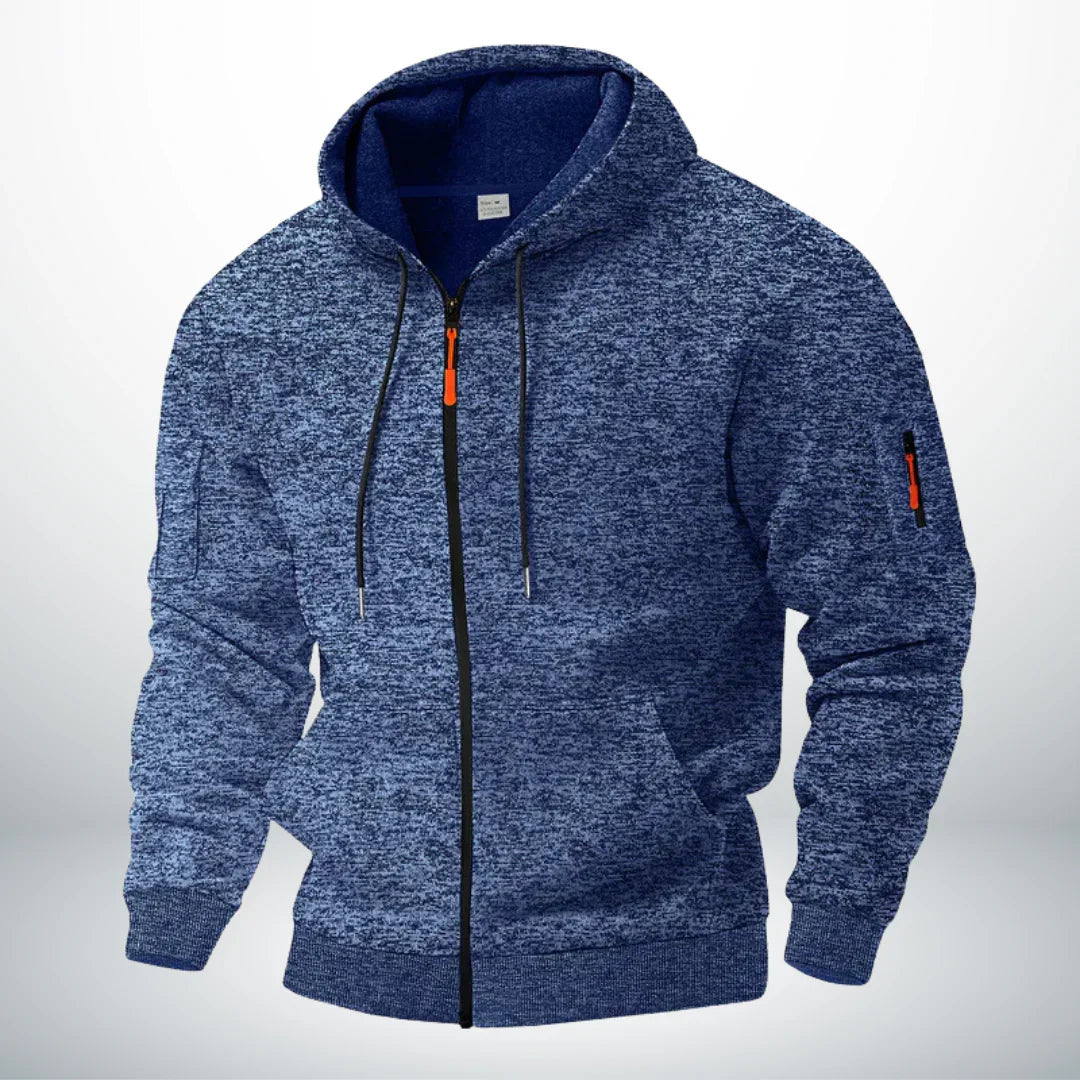 Herren Zip-Hoodie | Mit Reißverschlusstaschen und verstellbarer Kapuze