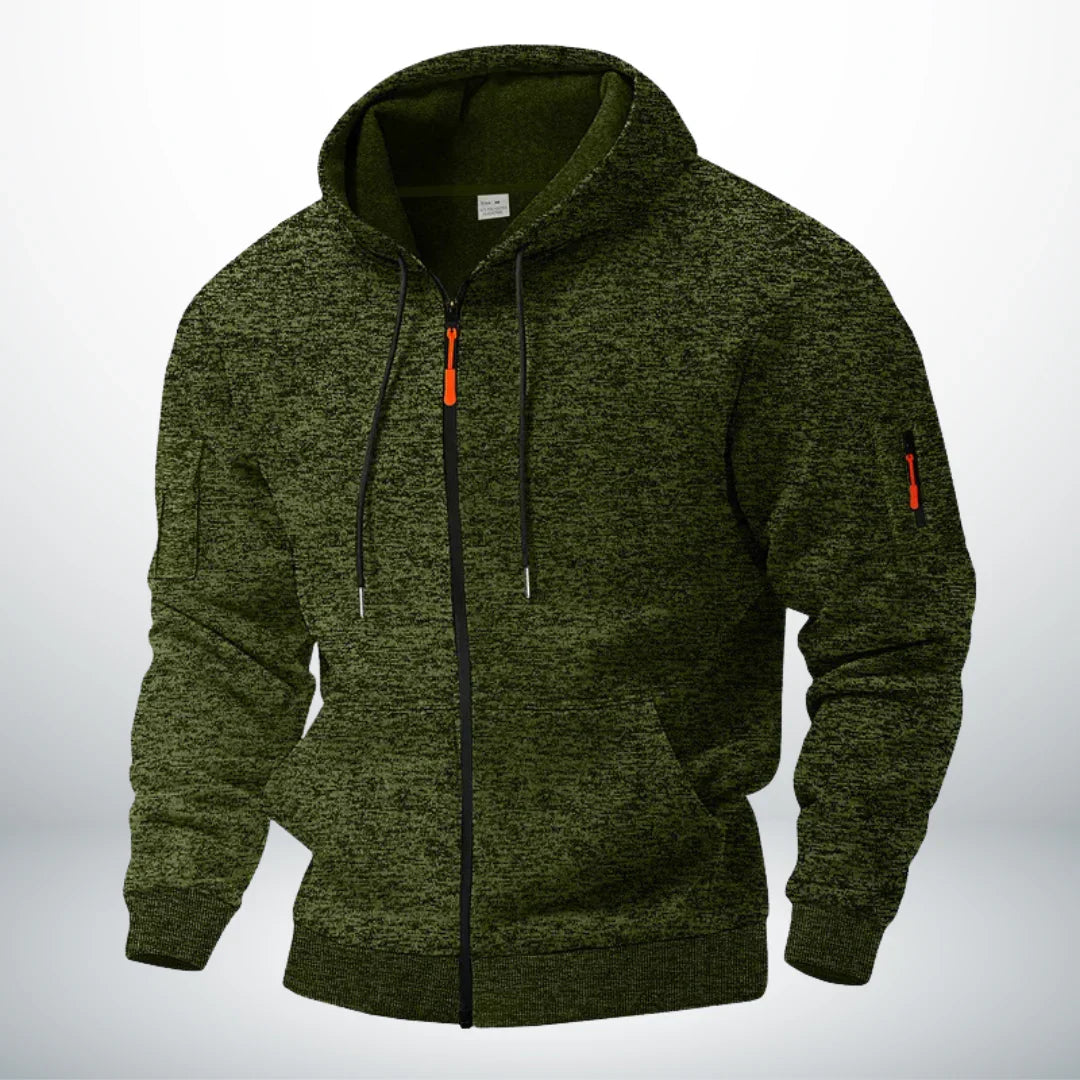 Herren Zip-Hoodie | Mit Reißverschlusstaschen und verstellbarer Kapuze
