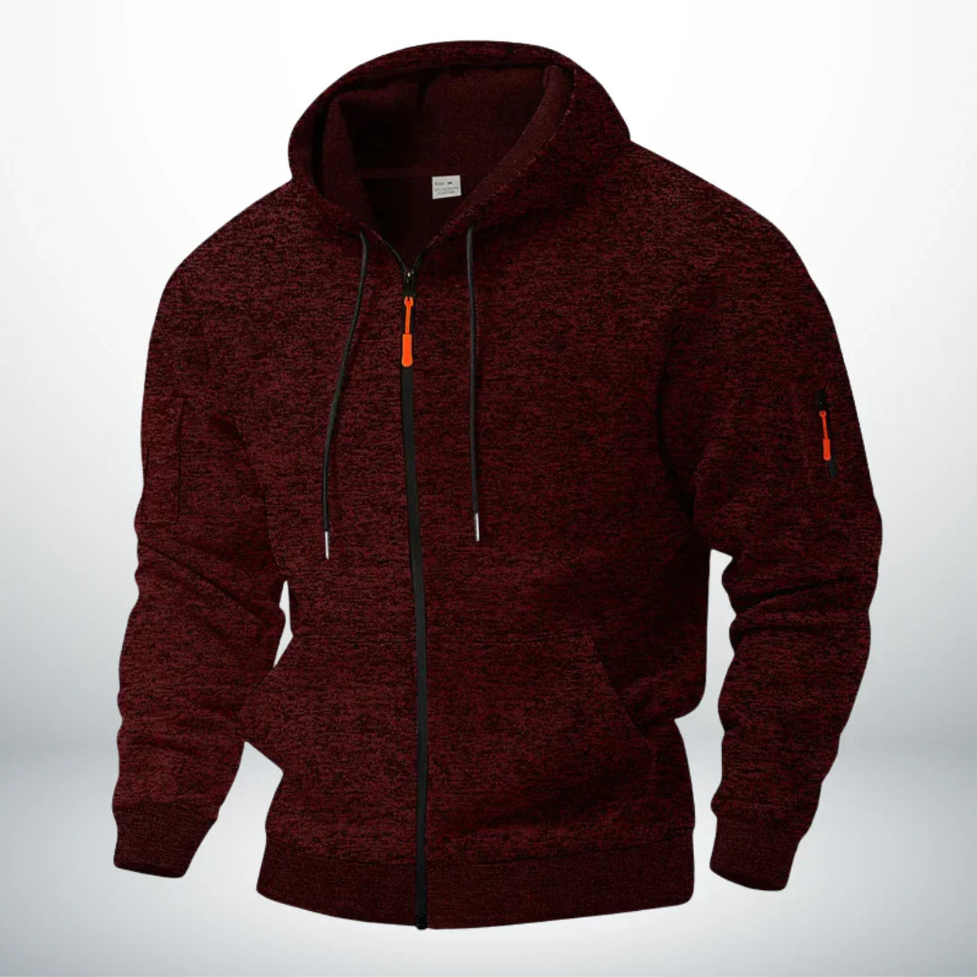 Herren Zip-Hoodie | Mit Reißverschlusstaschen und verstellbarer Kapuze